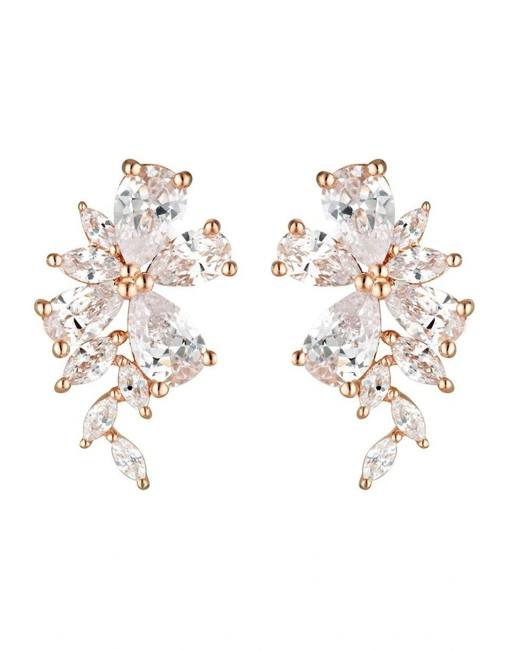 Iconic Bridal Hyacinth Earrings Rose Gold