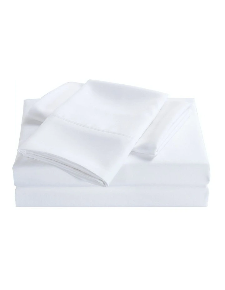 2000TC Bamboo Cooling Sheet Set in White Single