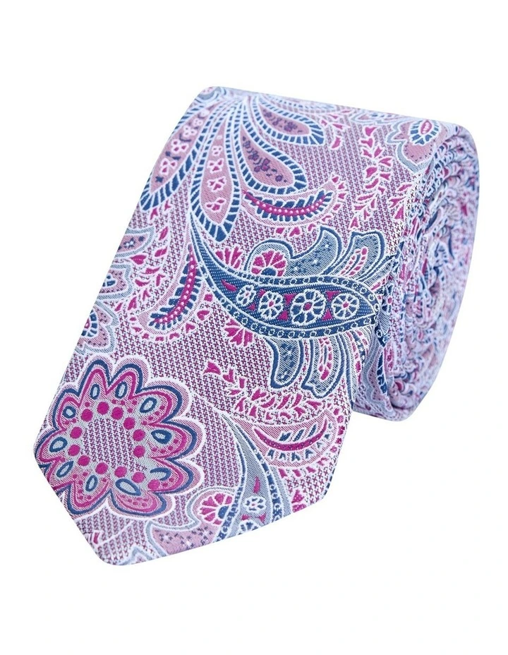 Harstad Paisley 7cm Tie in Berry