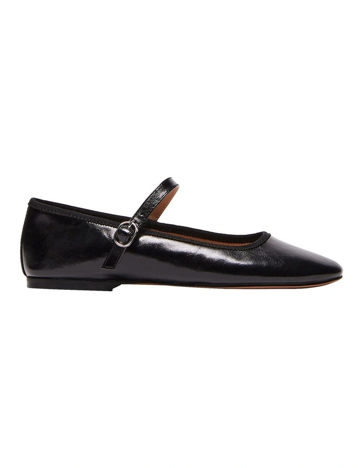 Vinetta Ballet Flats in Black Leather