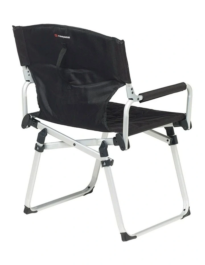 90cm Aluminium Folding Directors Chair in Black