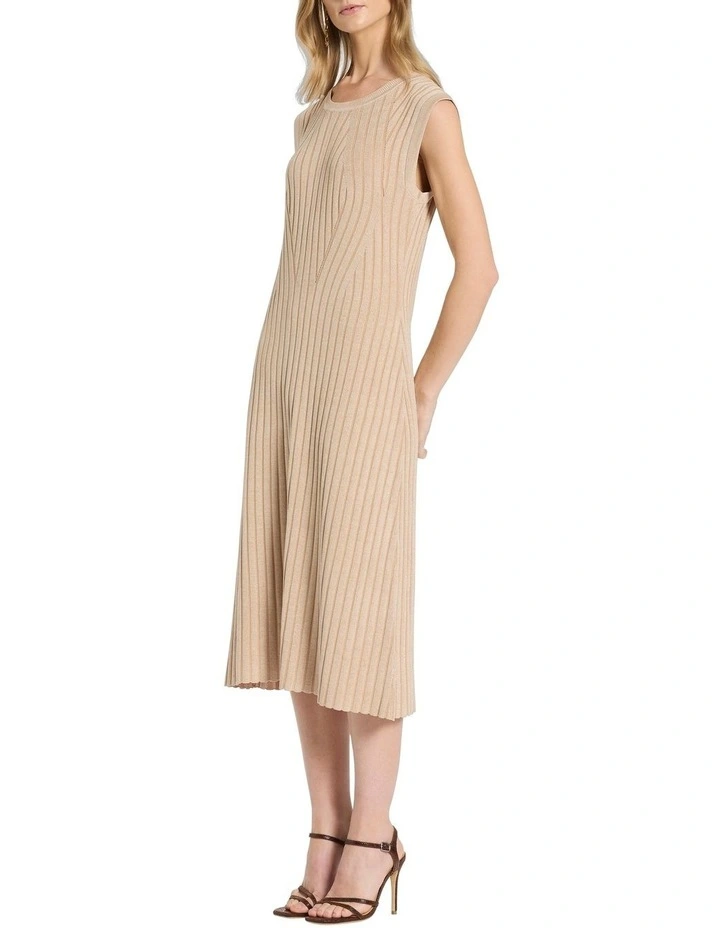 Carmelle Sleeveless Knit Dress in Sandstone