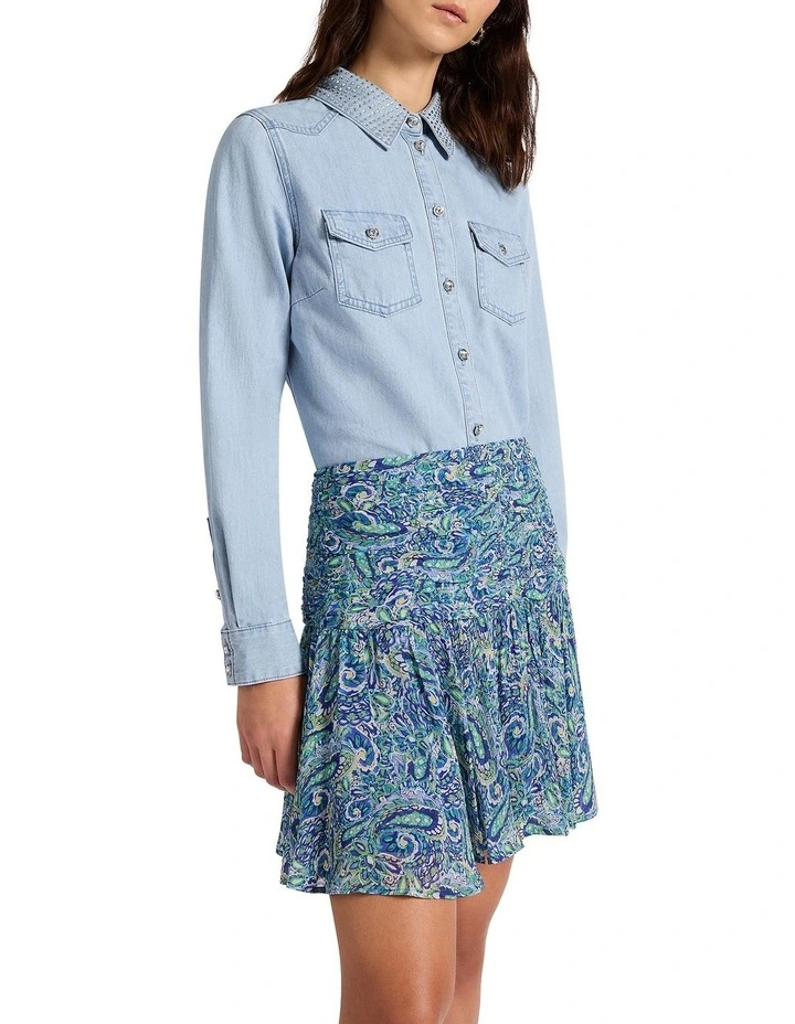When You're Gone Shirt in Light Chambray