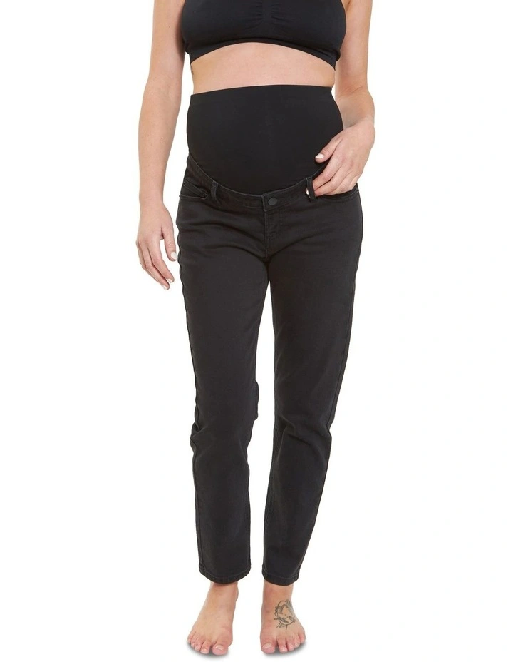 Hunter Over Bump Crop Jean in Black