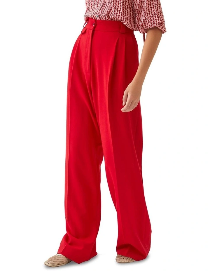 Nikita Stretch Wide Leg Pants in Red