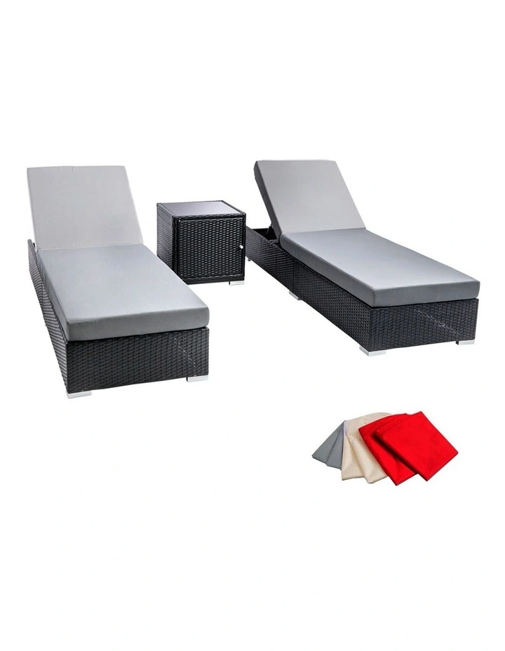 3 Piece Wicker Outdoor Lounge Set