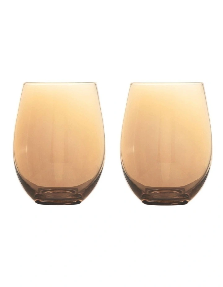 Glamour Stemless Glass 560ML Set of 2 in Gold