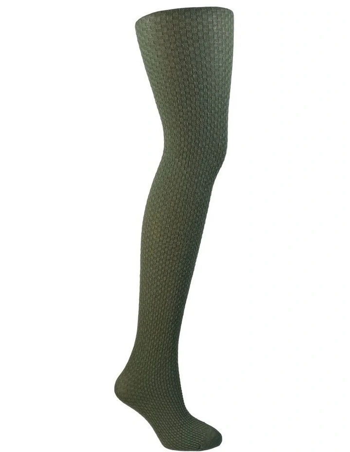 Superfine 70D Merino Texture Tights in Khaki