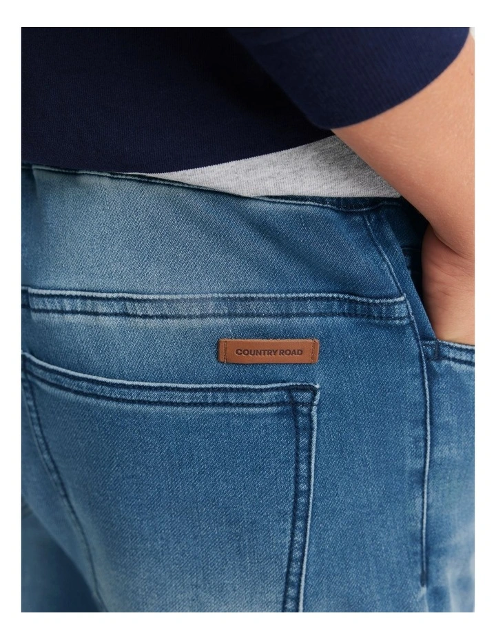 Teen Five Pocket Jogger in Denim
