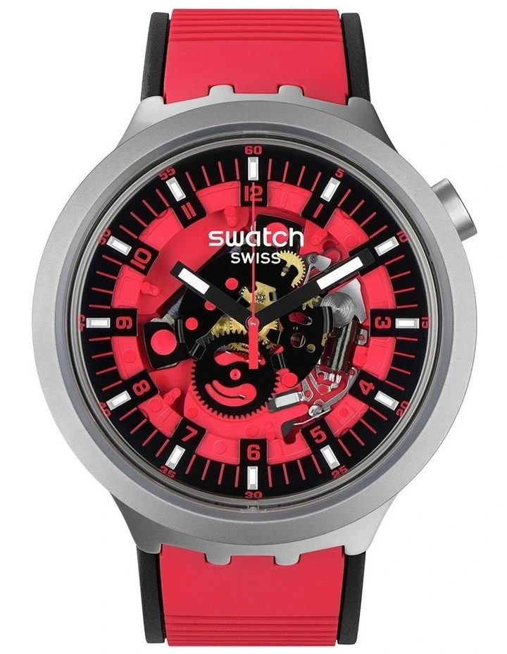 Oversized Watch in Red Juicy