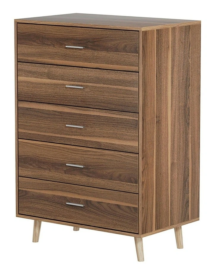 5 Chest of Drawers in Miri Walnut