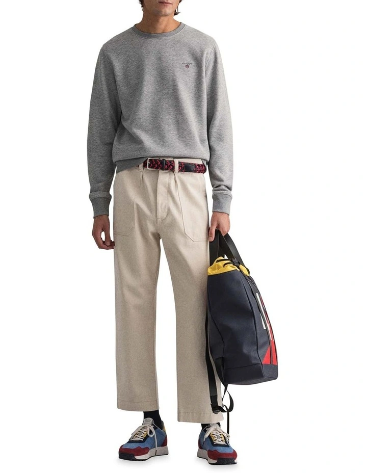 Original Crew Neck Sweat Top in Grey Marle