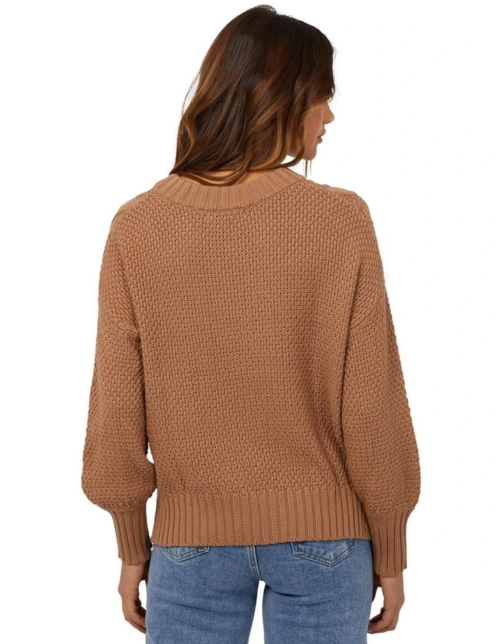 Rue Knit Sweater in Tan