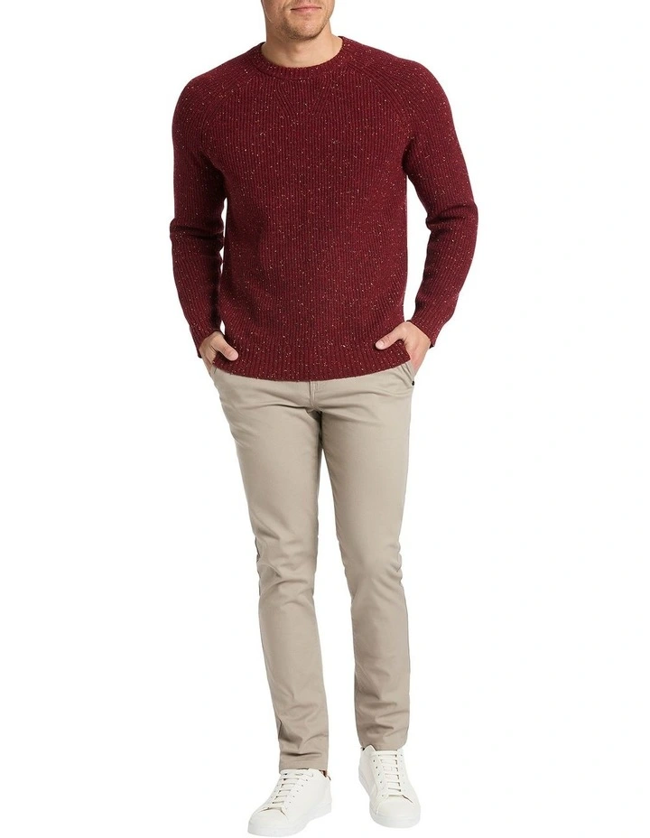 Nick Crew Neck Knit in Merlot