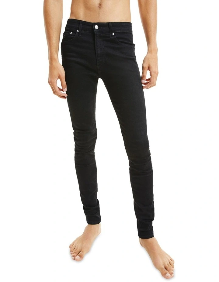 016 Low Rise Skinny Jeans in Black