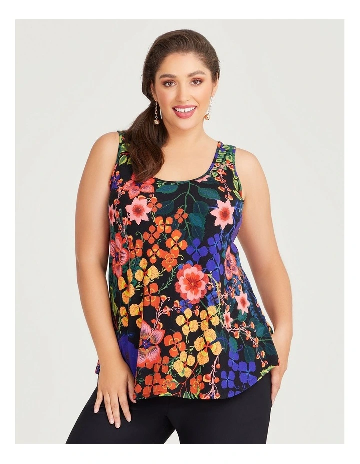Natural Iris Tank in Print
