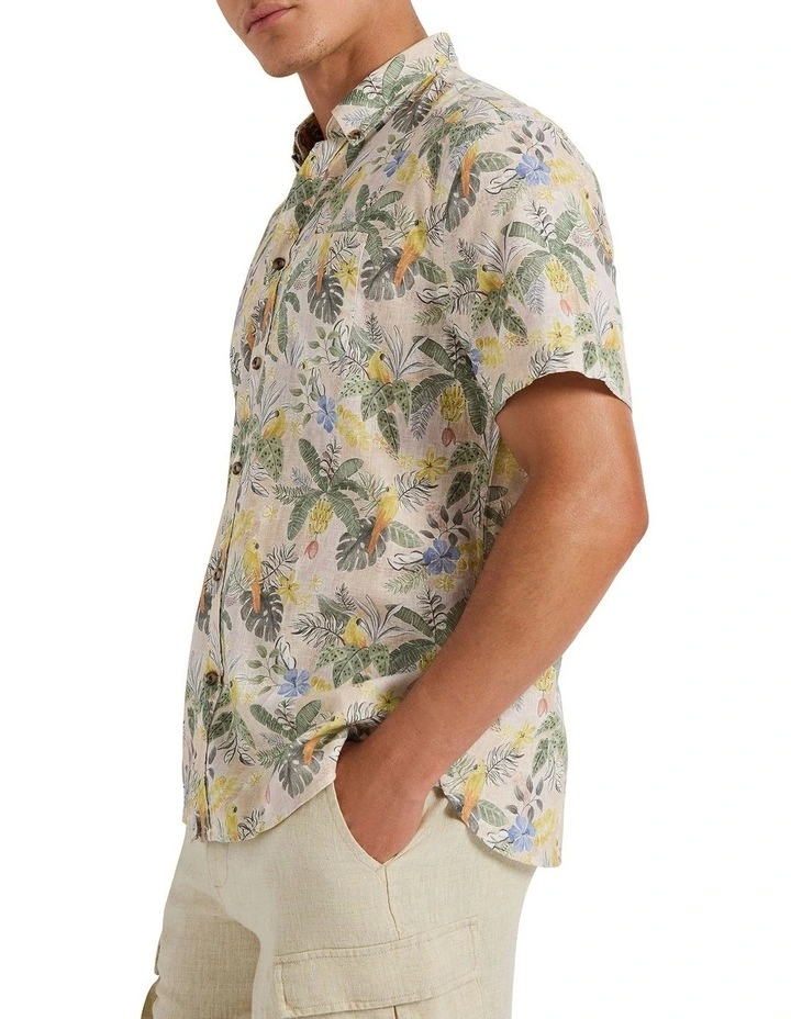 Bora Flora Shirt in White Multi