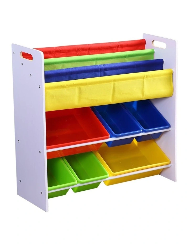 Bookshelf 3 Tier Display Storage Rack Box Organiser in Multi