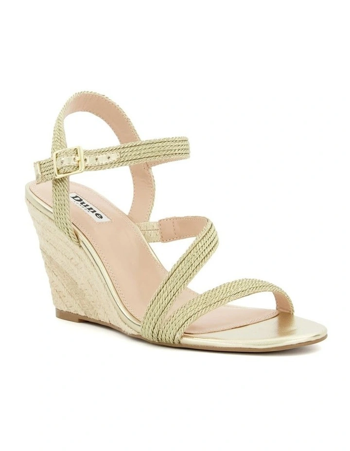 Kaia Wedge Sandal in Gold