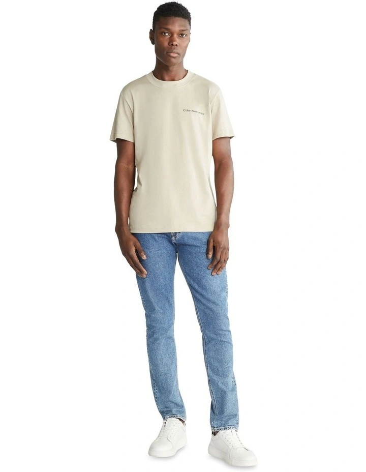 Logo Tape Tee in Plaza Taupe