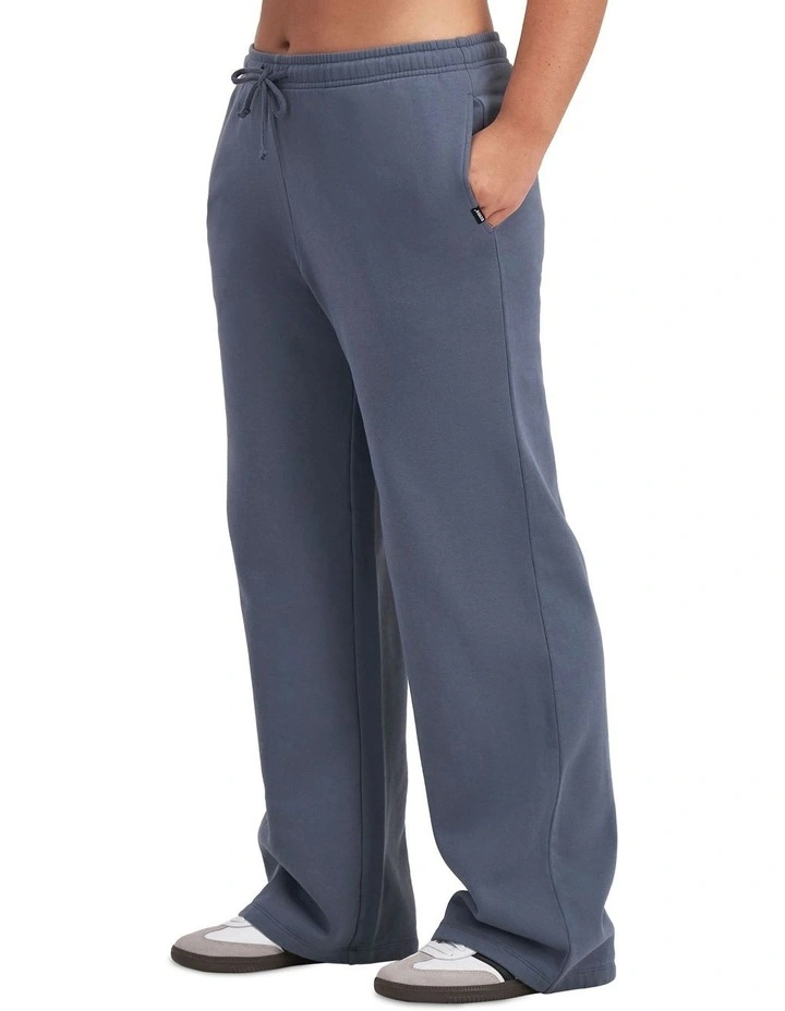 Baby Sweats Cotton Fleece Straight Leg Trackie in Denim Blue