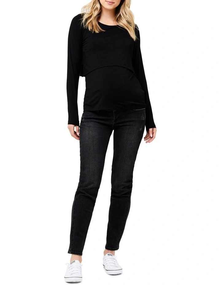 Jules Nursing Top in Black
