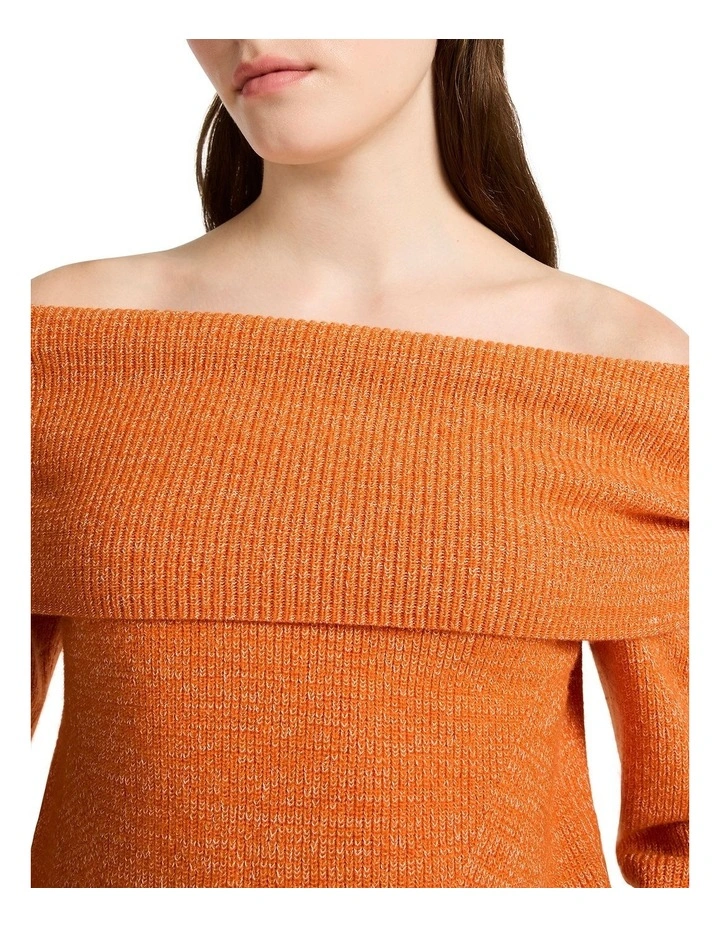 Nikki Off The Shoulder Knit Cardigan in Volturi