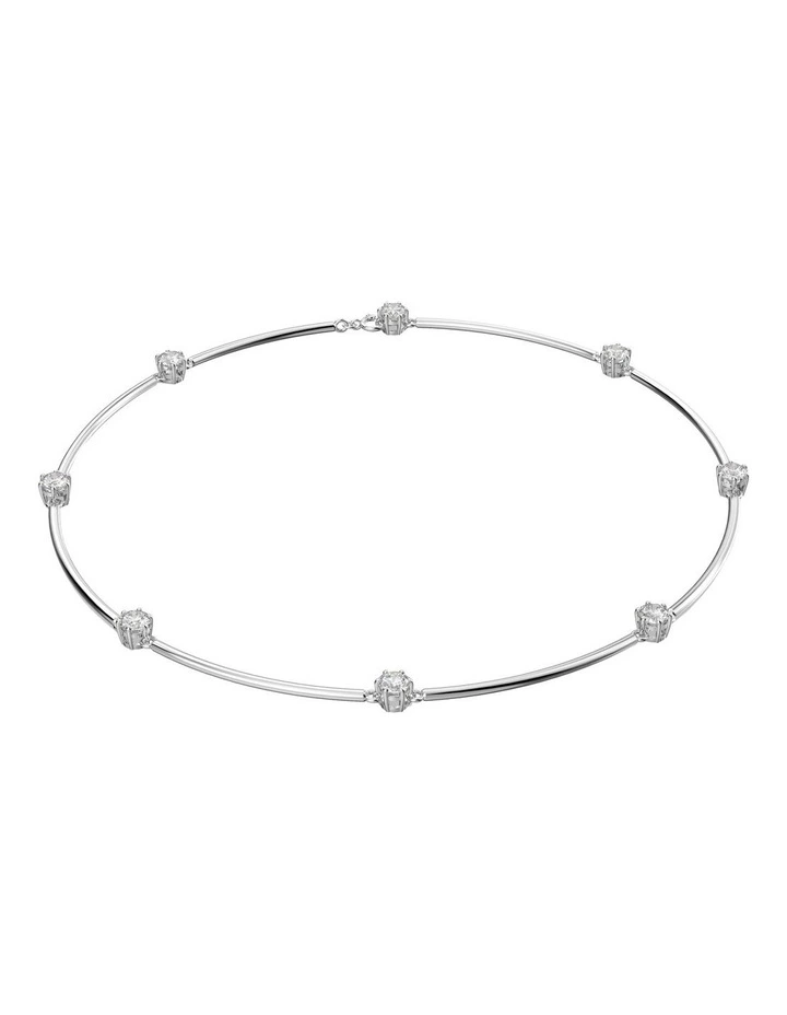 Constella Necklace Round Cut Rhodium Plated in White