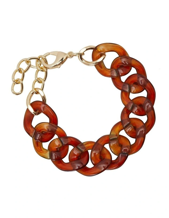 Porsha Resin Bracelet in Tortoise Shell