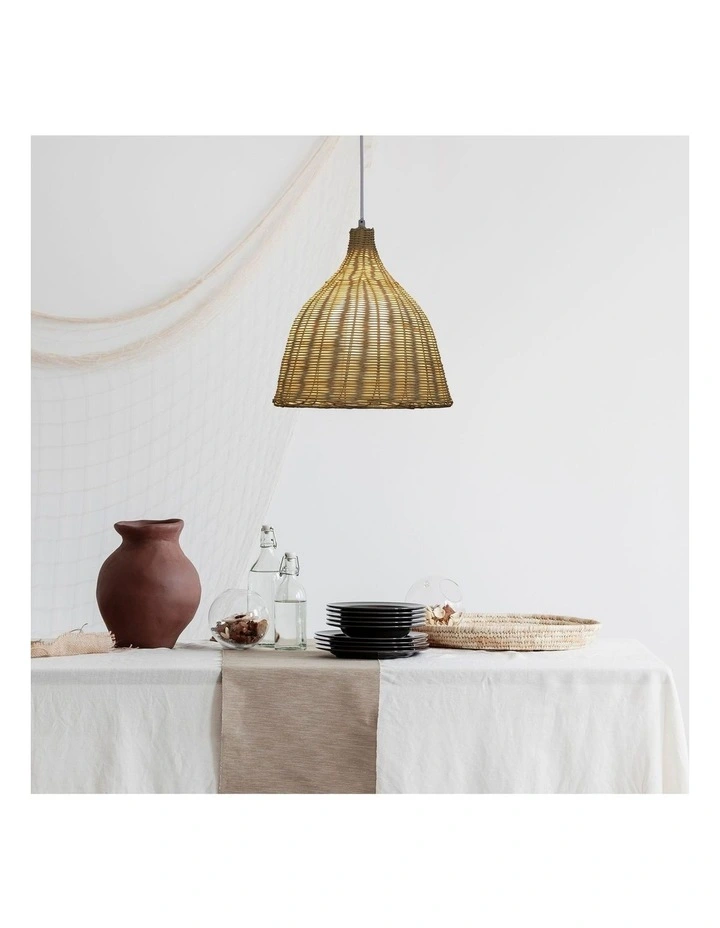 Bukit Cane Pendant Light Natural