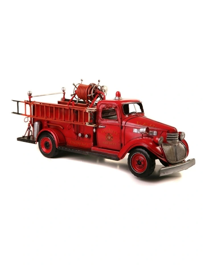 Chevy Fire Truck Ornament 45cm in Red