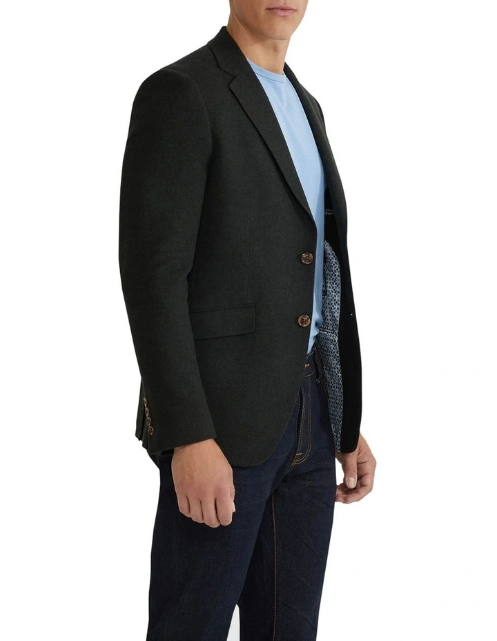 Blake Wool Rich Blazer in Green