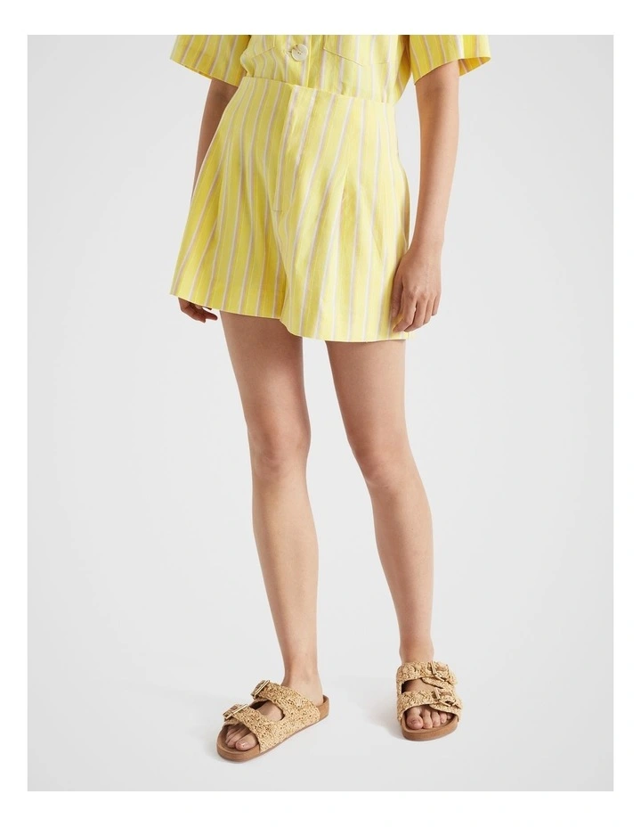 Multi Short in Lemon Drop Stripe