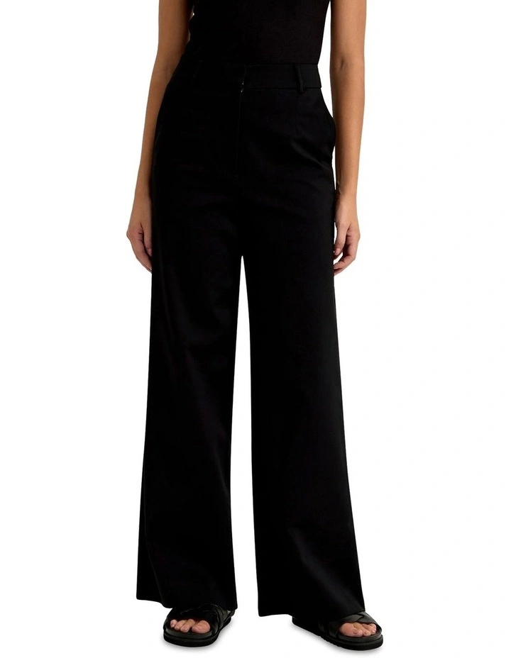 Lydia Wide Leg Pants in Black
