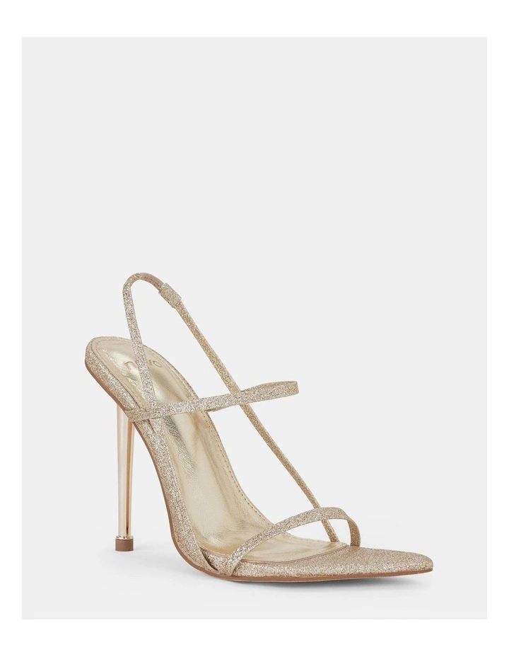Zissy Heel in Gold Glitter