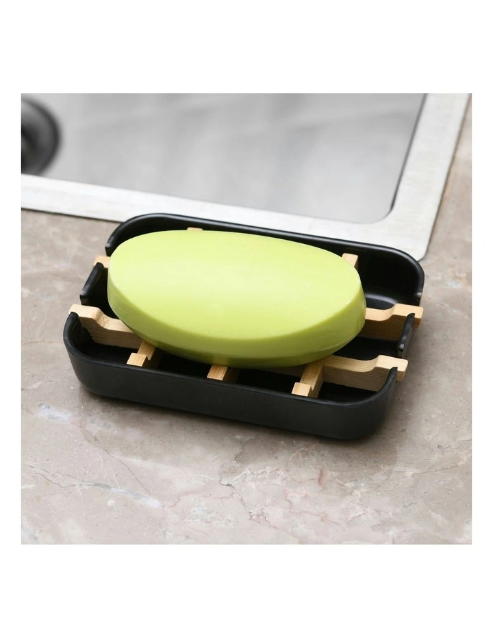 Takae Bamboo Soap Dish in Black
