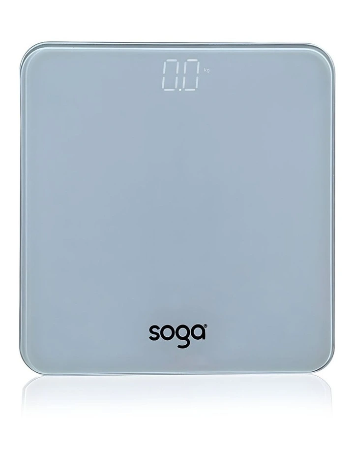 Glass LCD Electronic Body Fat Scale in White