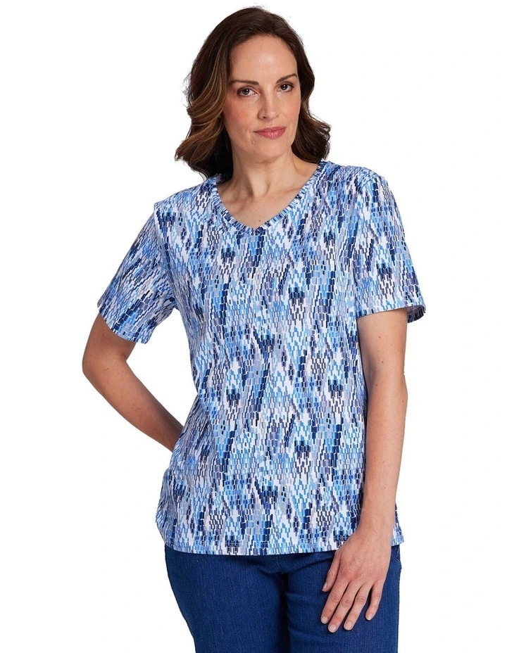Kamia V Neck Top in Dusk