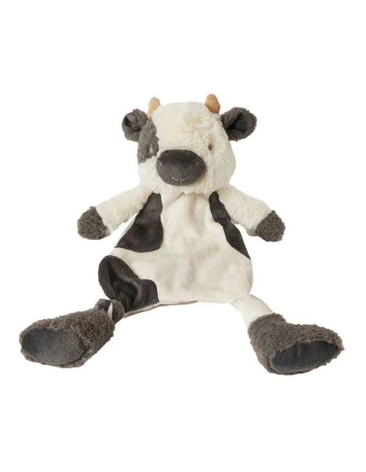 30cm Bertie Cow Comforter in Charcoal/White