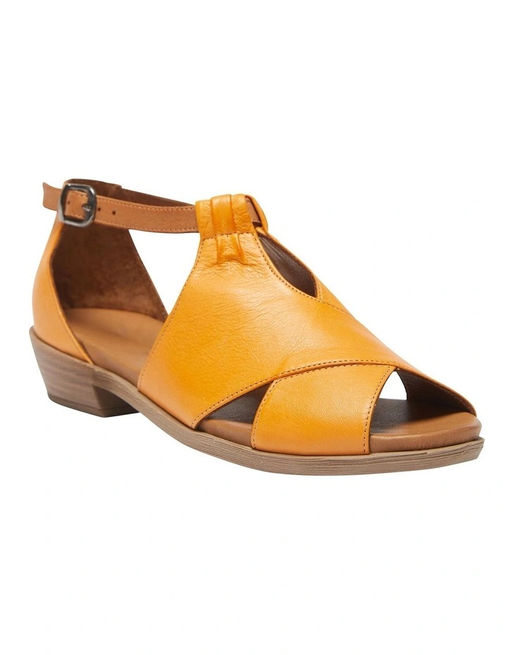 Laguna Sandals In Orange/Cognac Leather