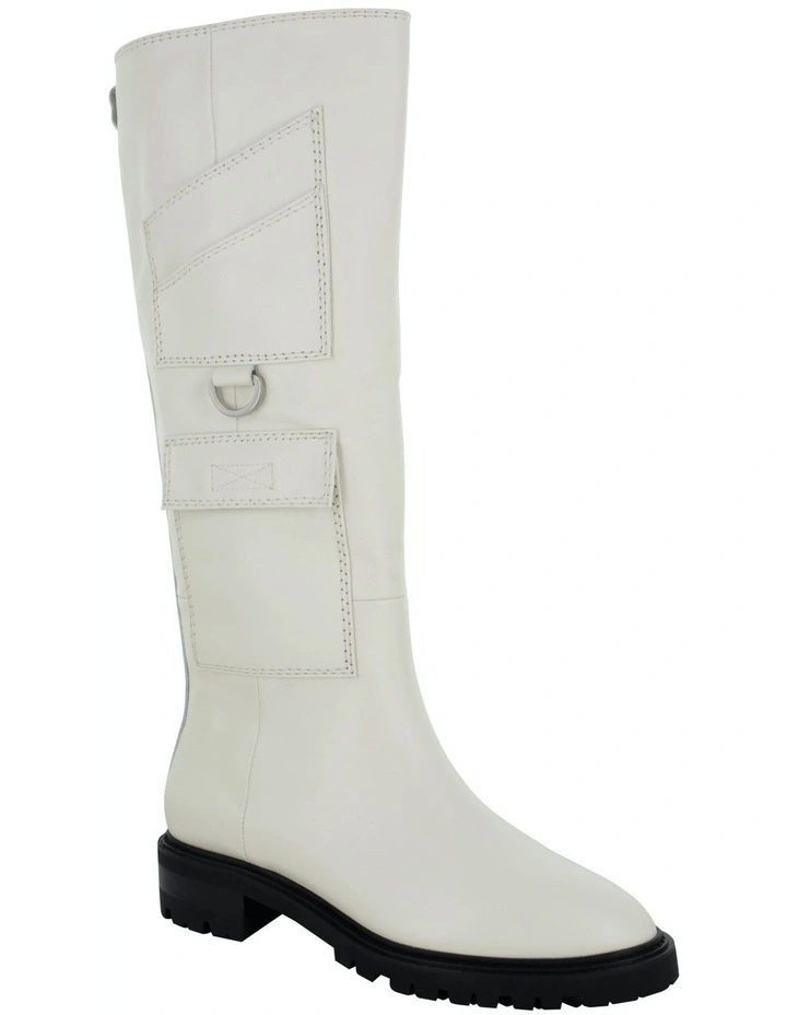 Mikki III Knee High Boots in White