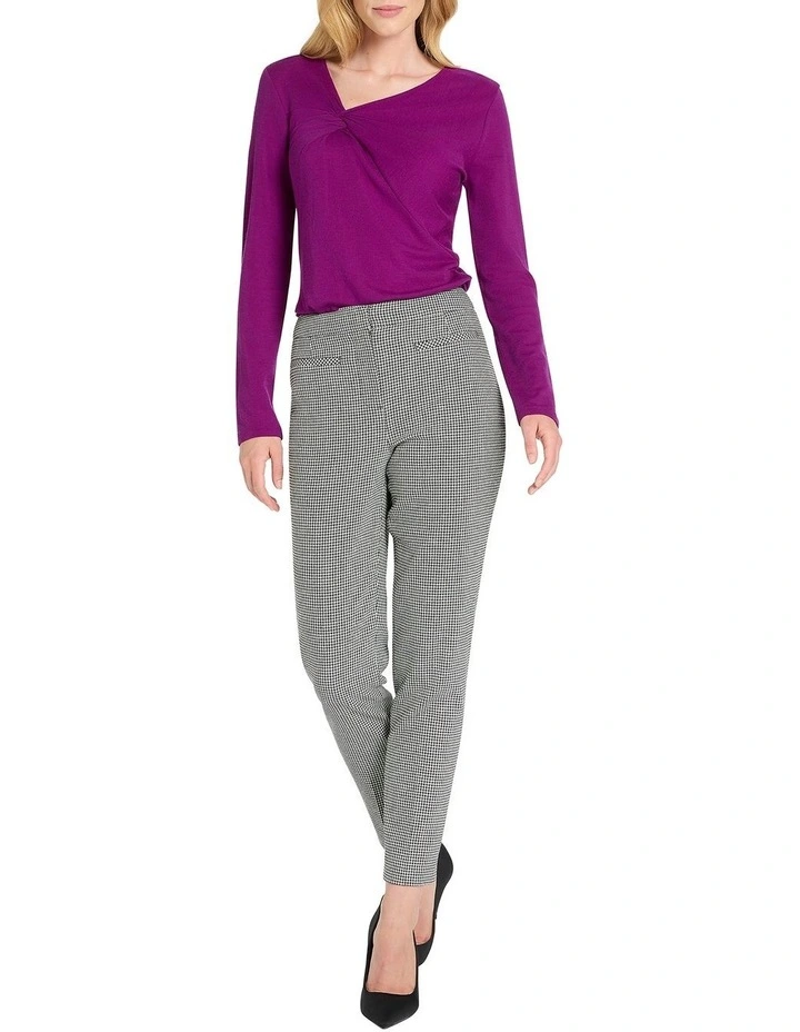 Toscana Tapered Pant in Black/Ivory