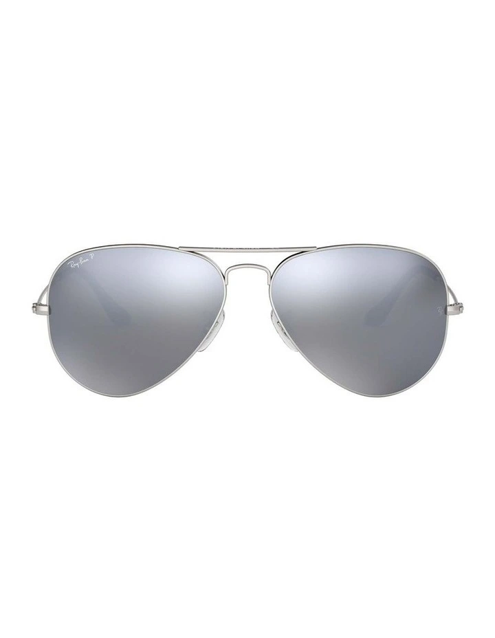 Aviator Mirror Silver RB3025 Polarised Sunglasses