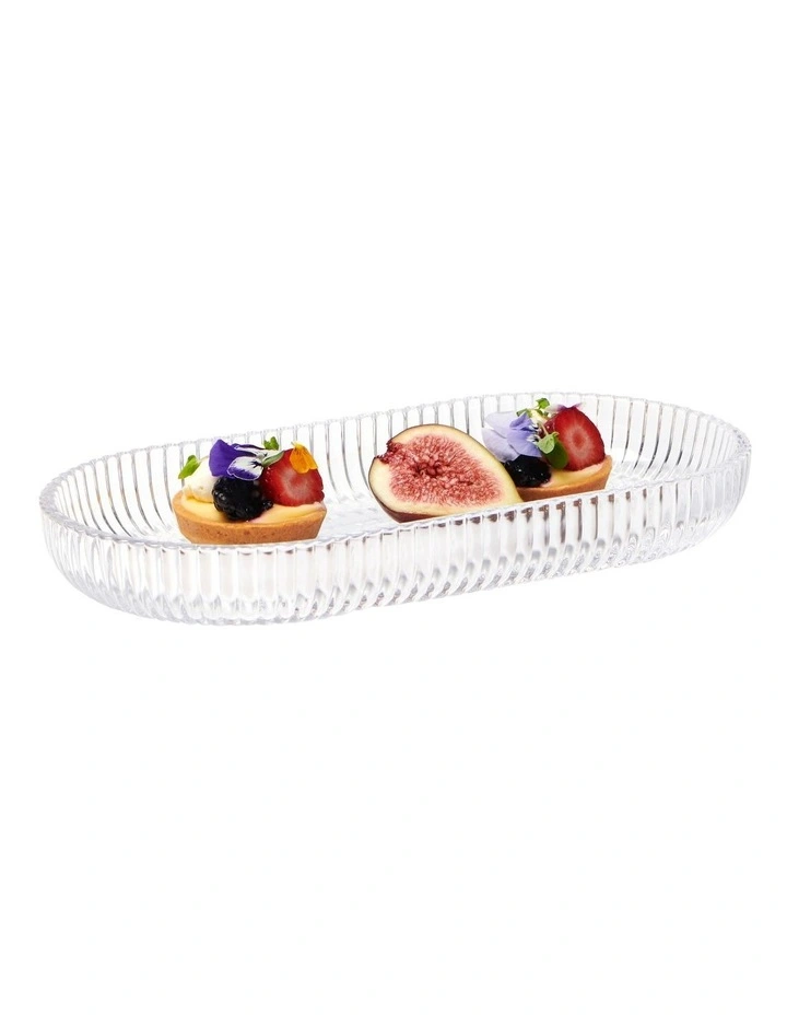 Ogin Platter Oval 28x15cm in Clear