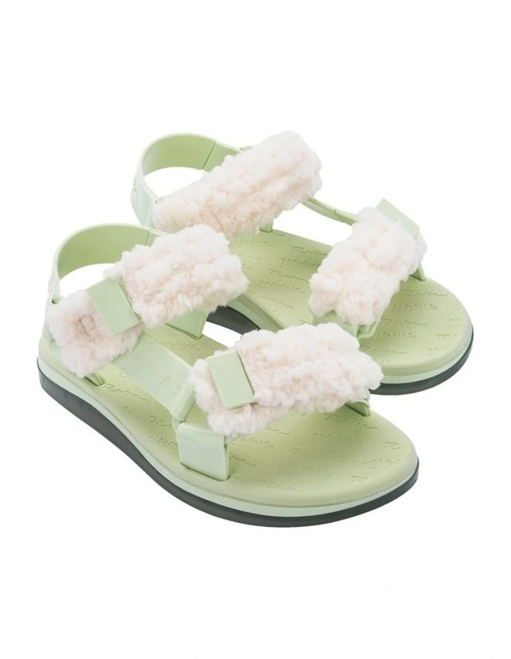 Melissa Papeete Fluffy Sandals in Green