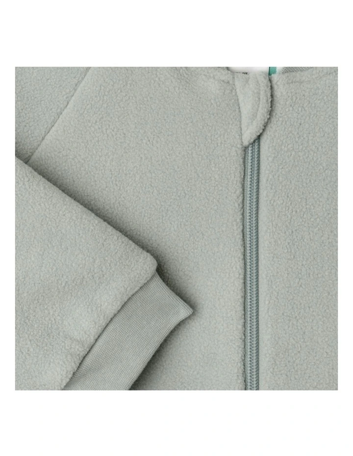 Lined Polar Fleece Blanket Sleeper in Grey