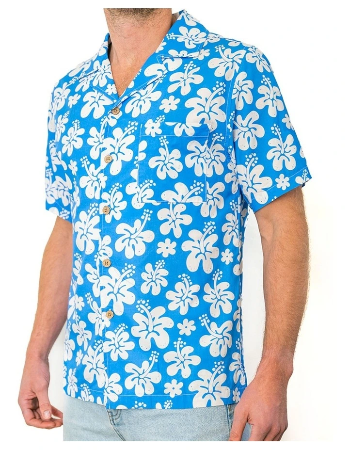 Aloha Broha Short Sleeve Shirt in Royal Blue