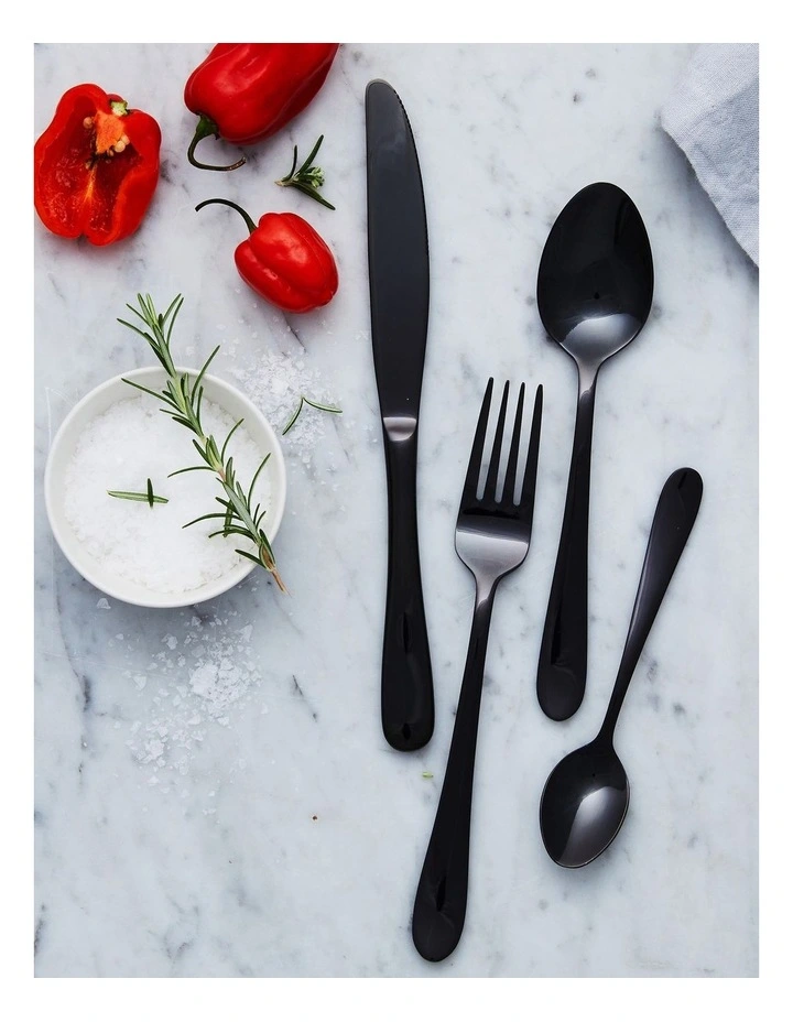 Albany Cutlery Set of 24 Piece in Onyx