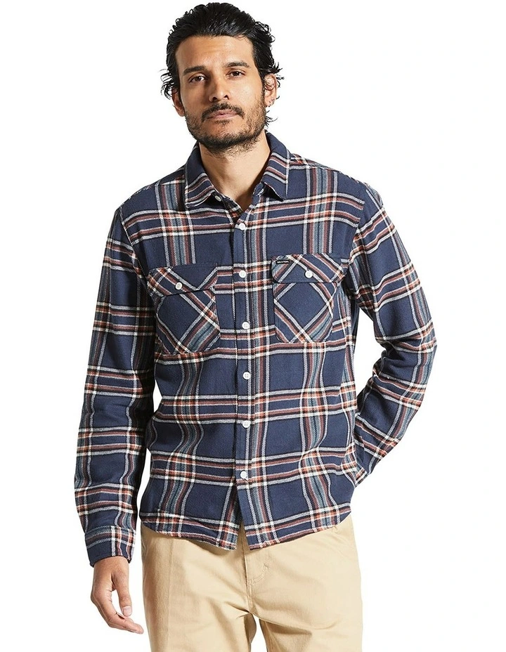 Bowery Flannel Shirt in Washed Navy