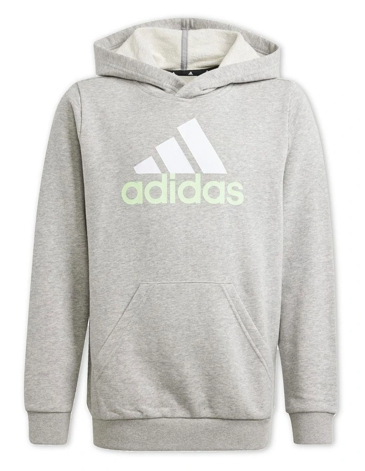Essentials Two-Colored Big Logo Cotton Hoodie in Medium Grey Heather